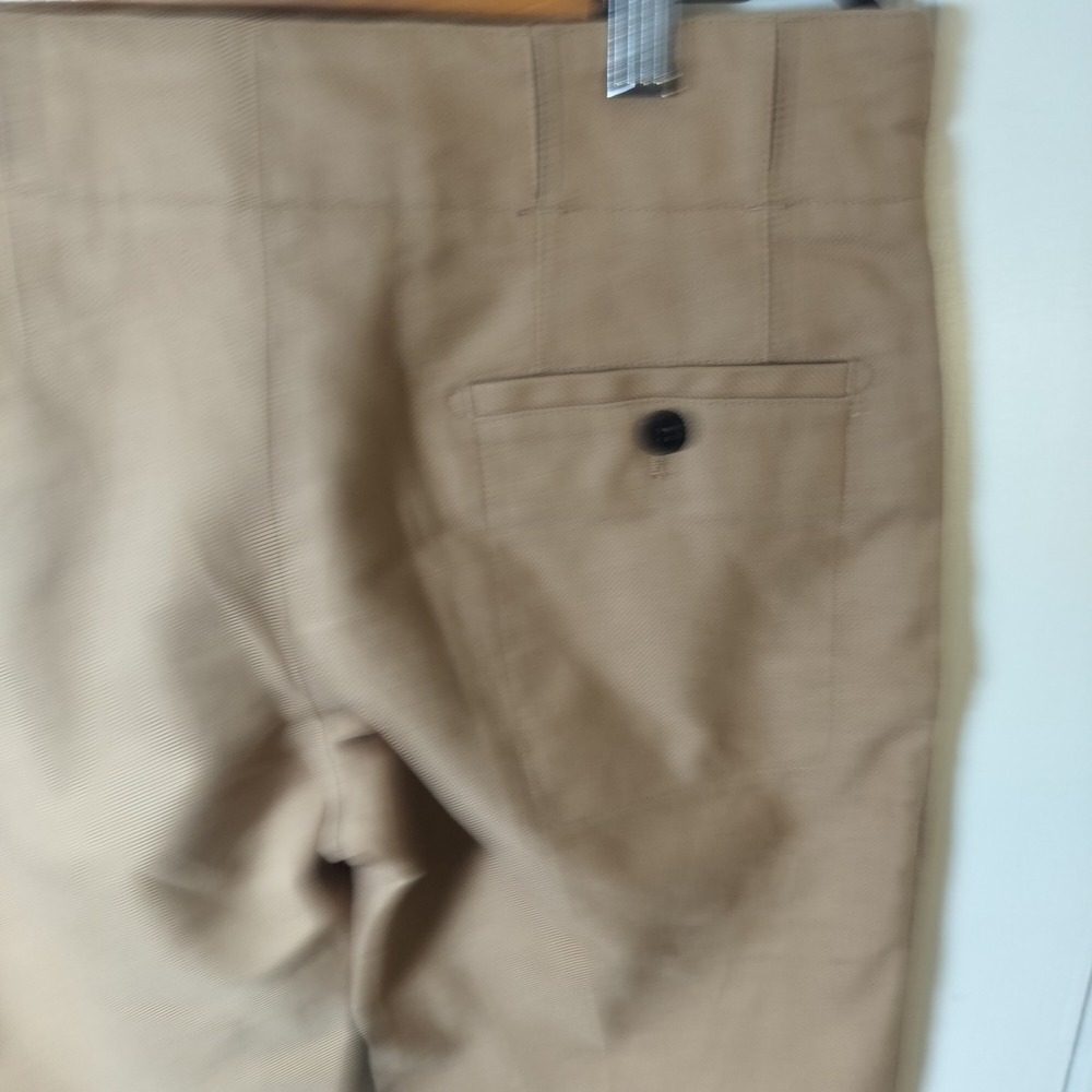 Fendi Women's Tan Khaki Cotton Trousers Button Fly Made in Italy Size 46 - Picture 4 of 13